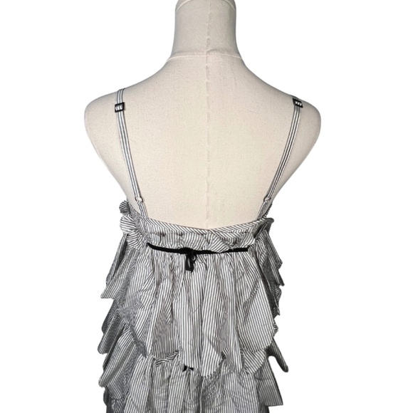 Marc By Marc Jacobs Womens Silk Striped Print Tiered Dress (2) - Picture 9 of 11